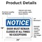 Signmission Door Must Remain Closed At All Times No Exceptions, 24 in W x Rectangle, Vinyl Decal OS-2PACK-NS-D-1824-L-11504 - alternate 2
